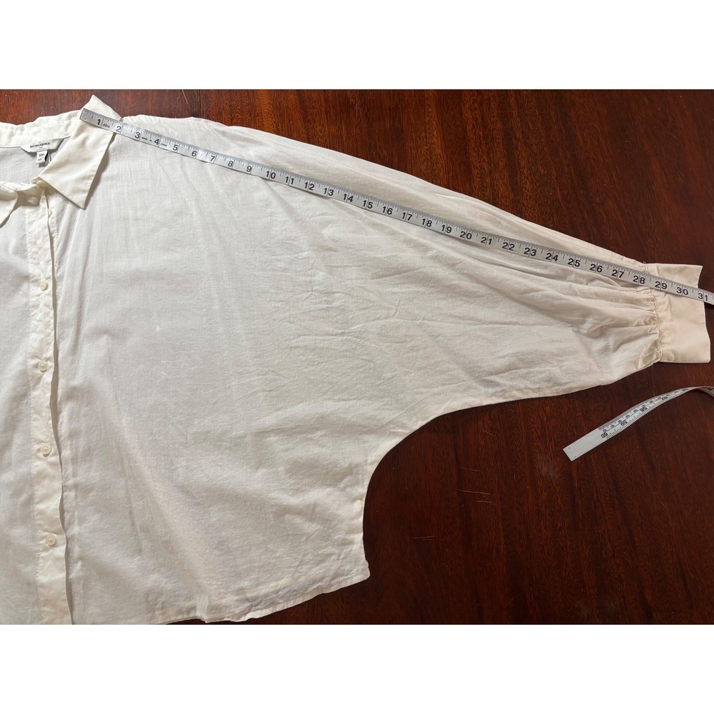 Banana Republic Womens Oversized Dolman Sleeve Shirt XXL White Cotton Button Up - Picture 5 of 5